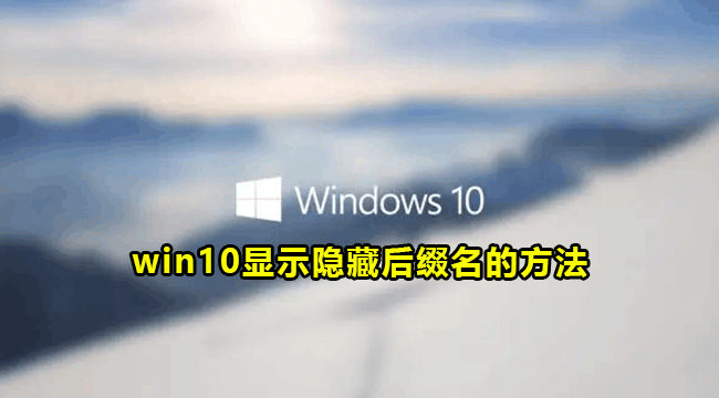 win10显示隐藏后缀名的方法