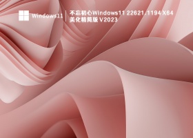 不忘初心Windows11 22621.1194 X64 美化精简版 V2023