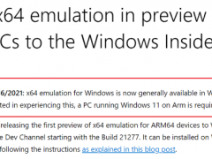 微软Windows x64 仿真正式推出，只支持 Win11 ARM